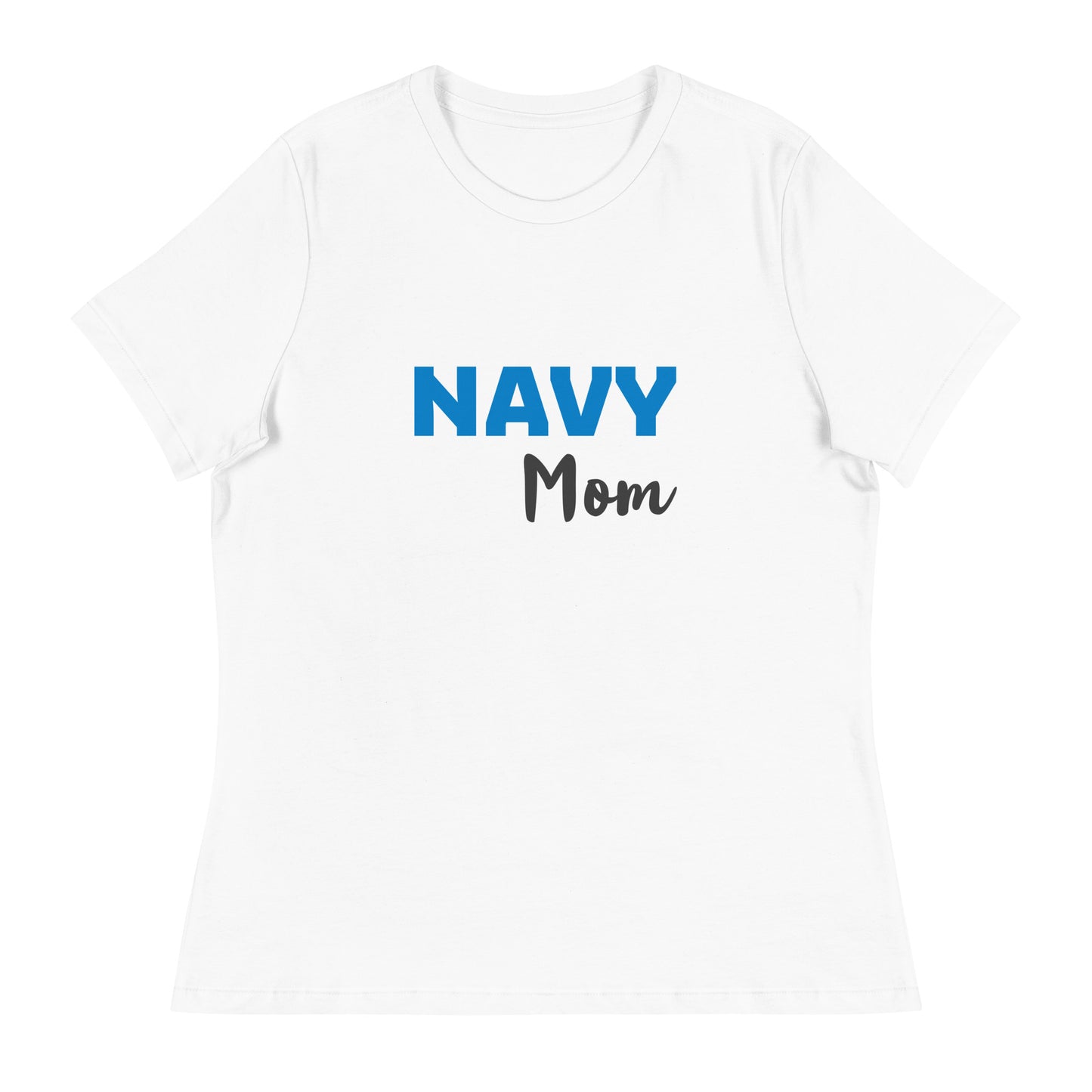 Navy Mom Printed T-Shirt